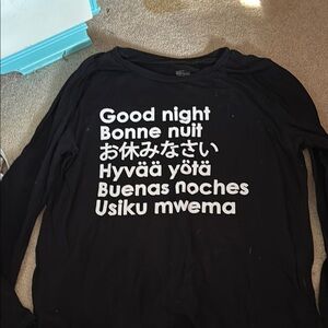 Wondershop Black Pajama Top